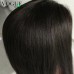 Brazilian Yaki Straight Glueless Lace Front Wig With Baby Hair,7A Grade